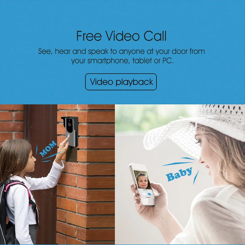 720HD Wireless Doorbell WiFi IP Door Bell Video Intercom Smart Deurbel For Apartments Home Security | Безопасность и защита