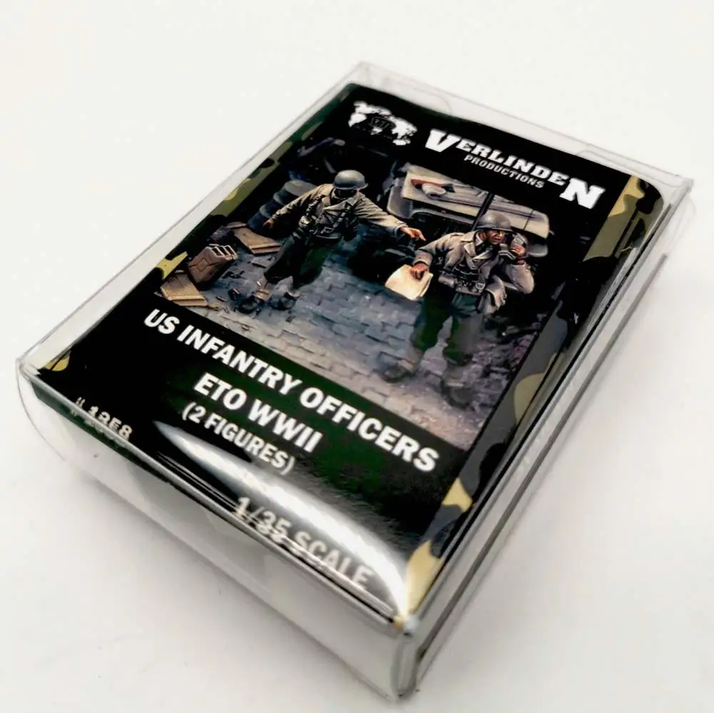 

VERLINDEN 1/35 Resin Kits WWII US Infantry Officers ETO (2 Figures/Set) Box Packing