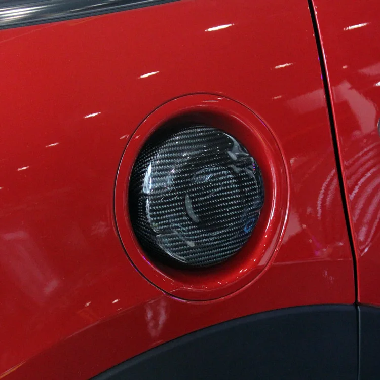 Черный красный углеродное волокно для крышки топливного бака автомобиля Mini Cooper S
