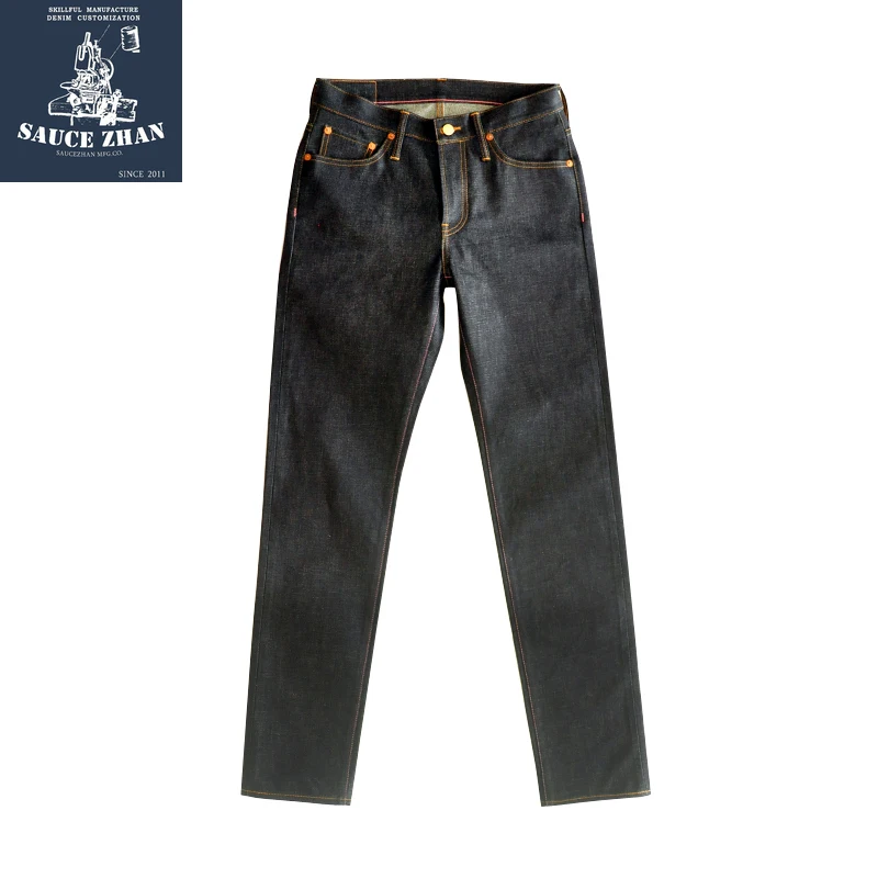 Соус происхождения япония синий деним Selvedge джинсы сырые джинсовые немытые синие