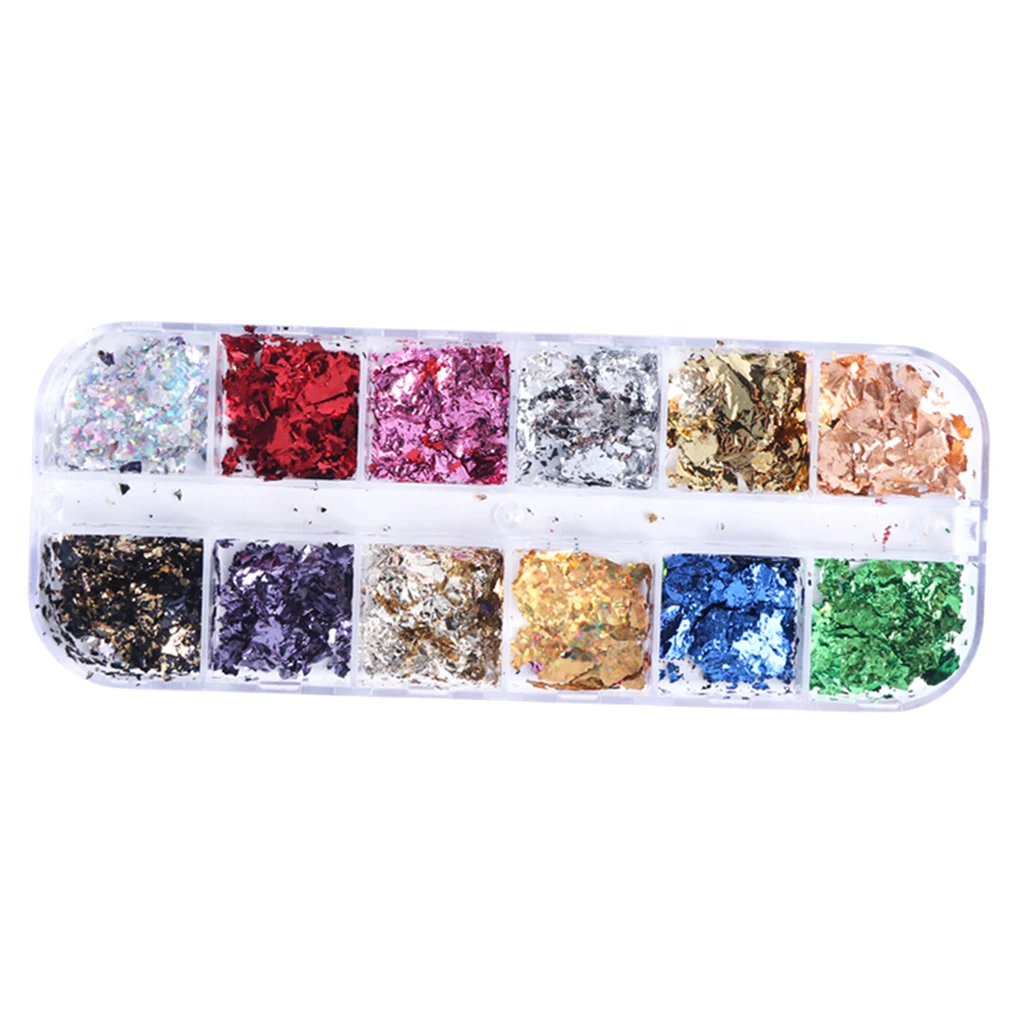 

12 Colors Glitter Butterfly Nail Sequins Decoration For Face, Nail