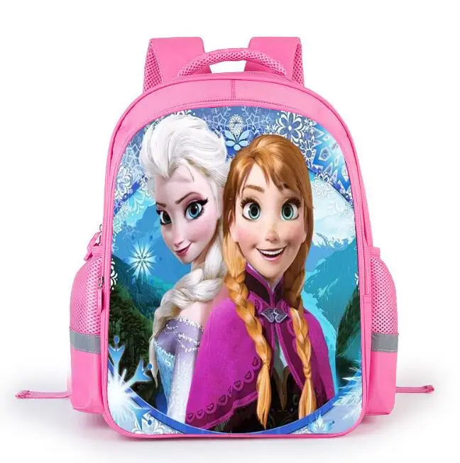 Disney рюкзаки мультфильм рюкзак с изображением Эльзы студенческие для девочек Frozen