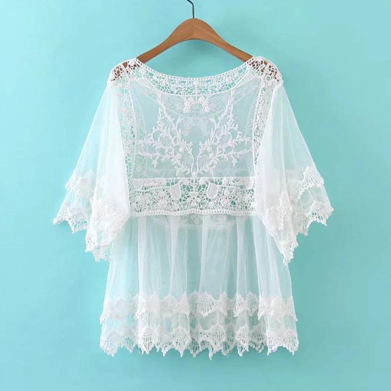 Женская винтажная блузка seoaf белая Повседневная рубашка с цветочным принтом и