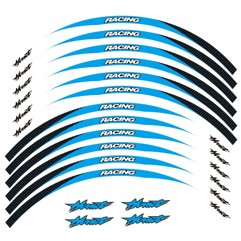 12 шт. Водонепроницаемые Светоотражающие наклейки на колеса мотоцикла Honda Hornet