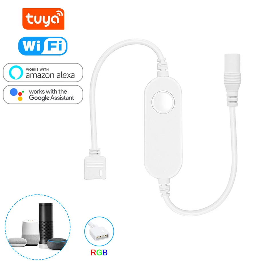 Умный контроллер светодиодной ленты Tuya 4 контакта RGB 5-24 В постоянного тока