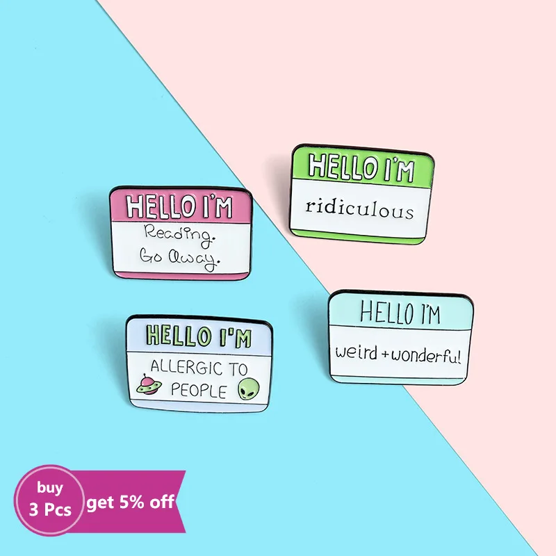 4 стиля веселые эмалевые булавки с надписью на тему диалога индивидуальный