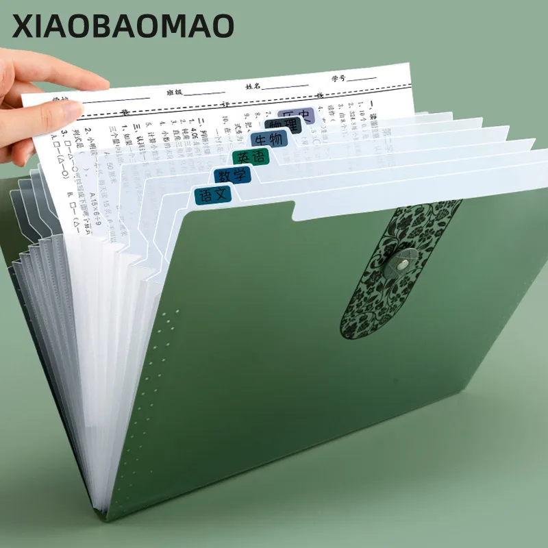 2022 New Creative Pvc A4 Organ Bag Multi-layer Folder For Document Folders School Office Stationery Supplies