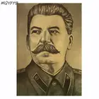 Портрет Сталина, ретро постер из крафт-бумаги, картина для дома, декоративная живопись, 50, 5x35 см