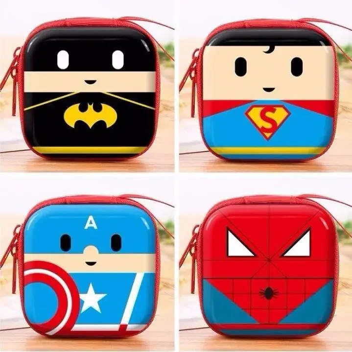 Популярный мини-кошелек с героями фильма супергероев милый кошелек гарнитурой и