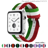 nato strap for apple watch 5 4 band 44mm42mm iwatch 3 band 40mm38m pulseira woven canvas wrist bracelet belt watch accessories