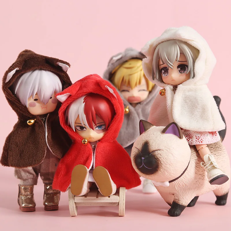 Новинка накидка для кукол ob11 Одежда 1/12BJD с котятами и ушками Рождественская