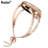 wearlizer 20mm bling jewelry stainless steel band for samsung galaxy watch 42mm chain bracelet strap for active 2 40mm 44mm