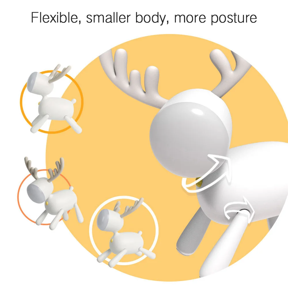 Силиконовый чехол с принтом олень поворотный ночной Светильник для детей хвост