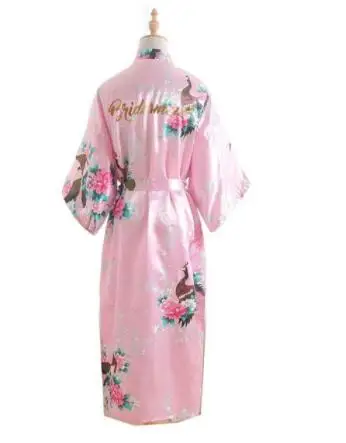 Шелковый халат для подружки невесты матери женское атласное свадебное кимоно