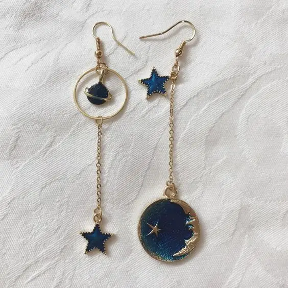 

Celestial Planet, Moon, Star Dangle Earrin,Sun, Moon, Star, Galaxy, Universe, Outer Space, Planets, Astronomy,Twitches