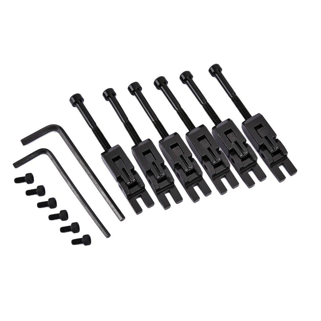 

Черные 6 шт. Заблокированные струнные сиденья для гитары Запчасти для моста Tremolo