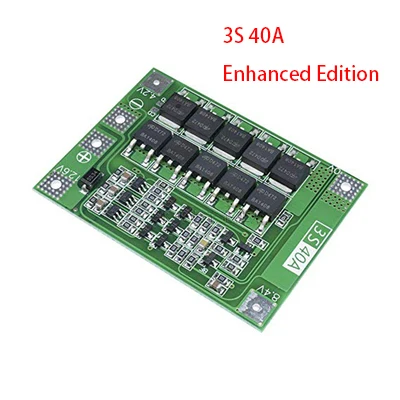Защитная плата 3S/4S 40A/60A 18650 BMS для зарядки литий ионных батарей двигателя