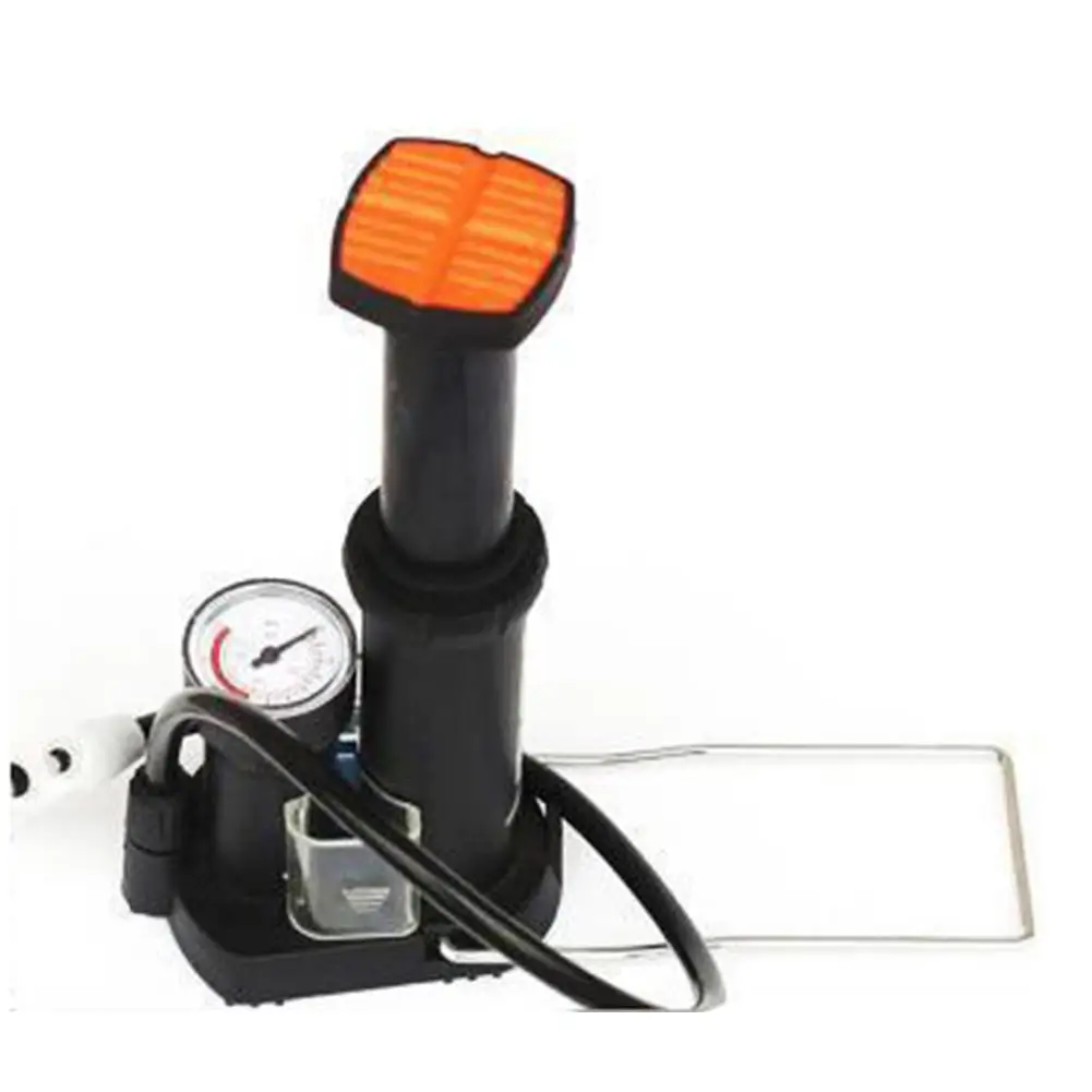 Ножной активированный велосипедный напольный насос с манометром двойной