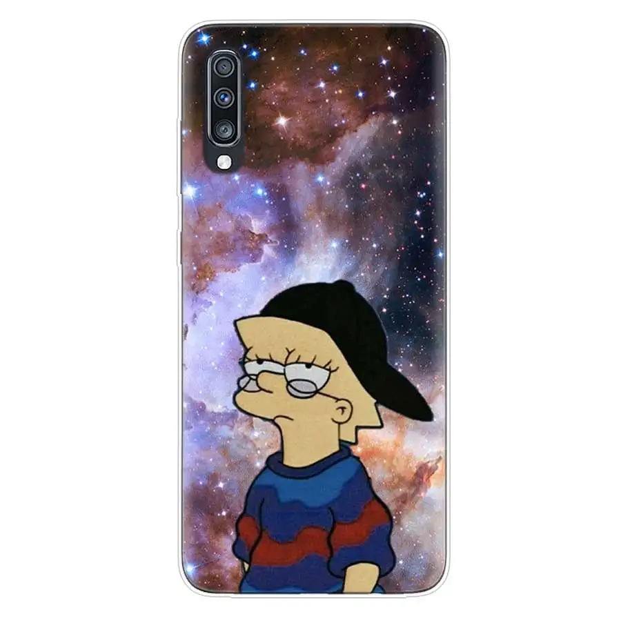 Симпсоны сзади чехол для телефона samsung A90 A80 A70 A60 A50 A50S A40 A30 A30S A20E A10E A10s S10Plus M40 M30