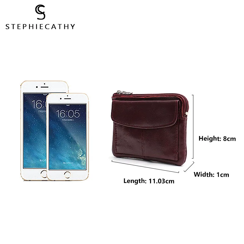 SC Women Real Leather Small Wallet Lady Mini Flap Bag Short Femal Coin Purse Girls Card Holder Key Chain Handbag | Багаж и сумки