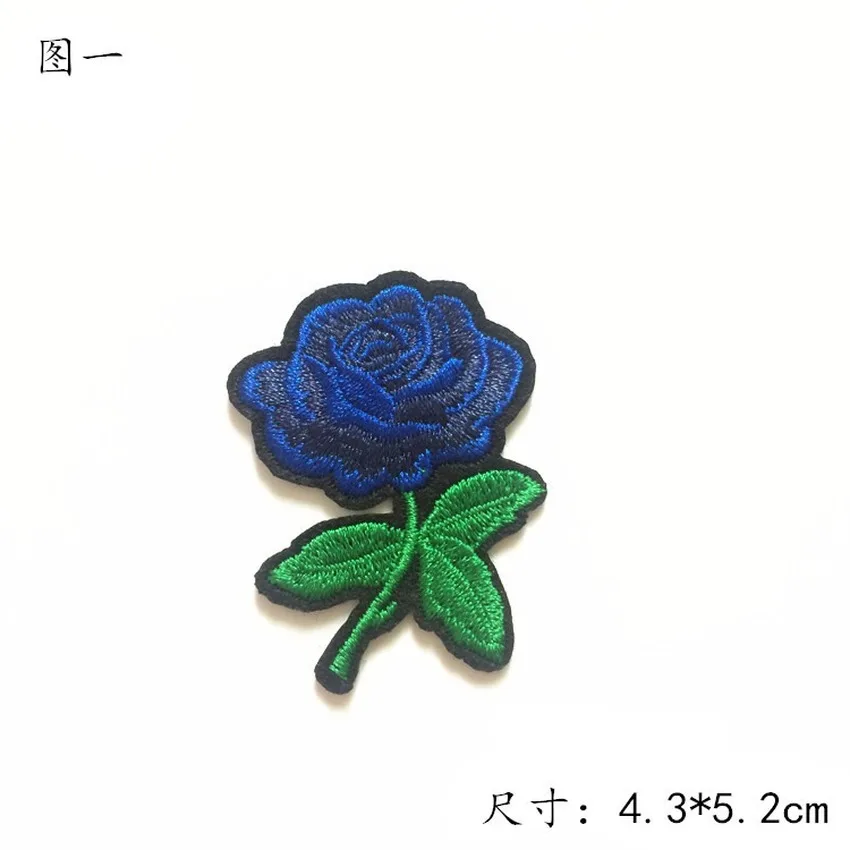 Цветочная вышивка патч для одежды 1 шт. мульти красные цветы железные патчи панк