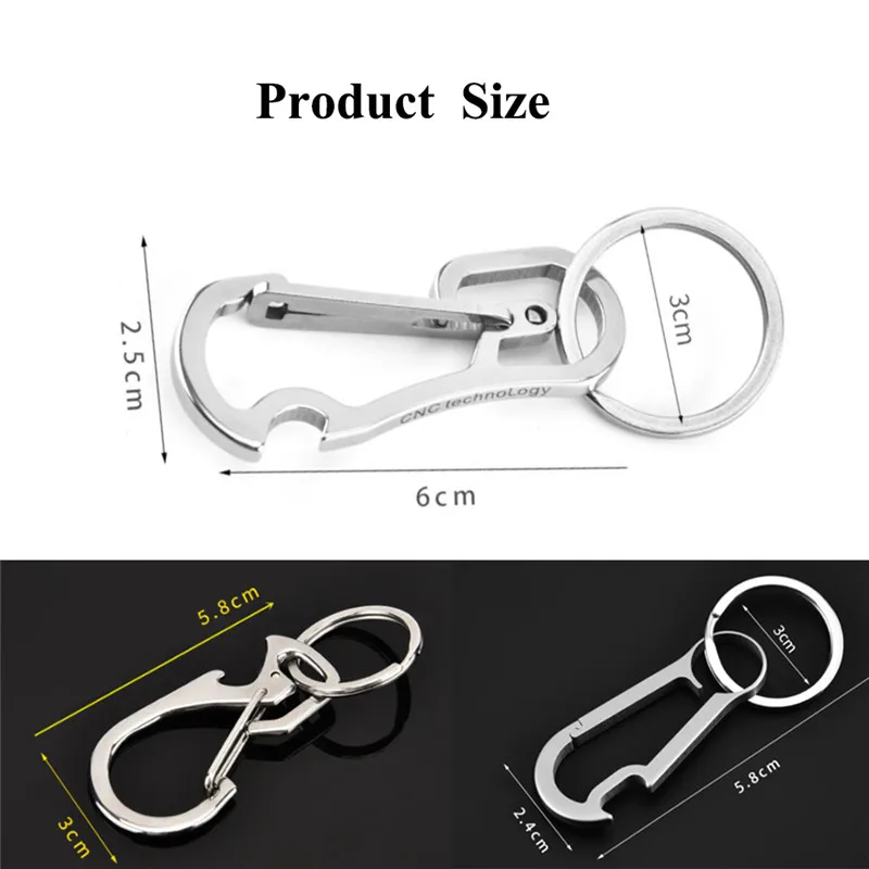 Креативный быстросъемный карабин из титанового сплава для ключей на открытом