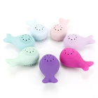 Силиконовая щетка для умывания лица с маленьким Китом, отшелушивающий массажер удаление черных точек, Очищающая щетка для лица TSLM2