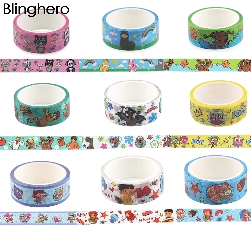 

10 шт./лот BH1032 Blinghero 15 мм x 5 м мультяшная Васи-лента бумага «сделай сам» планировщик клейкая лента наклейки Декоративные Канцтовары ленты