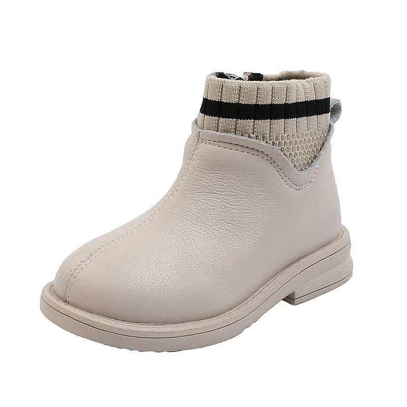 

2020 New Girls Martin boots 2020 autumn and winter new children's leather boots British style baby princess plus cottont boots