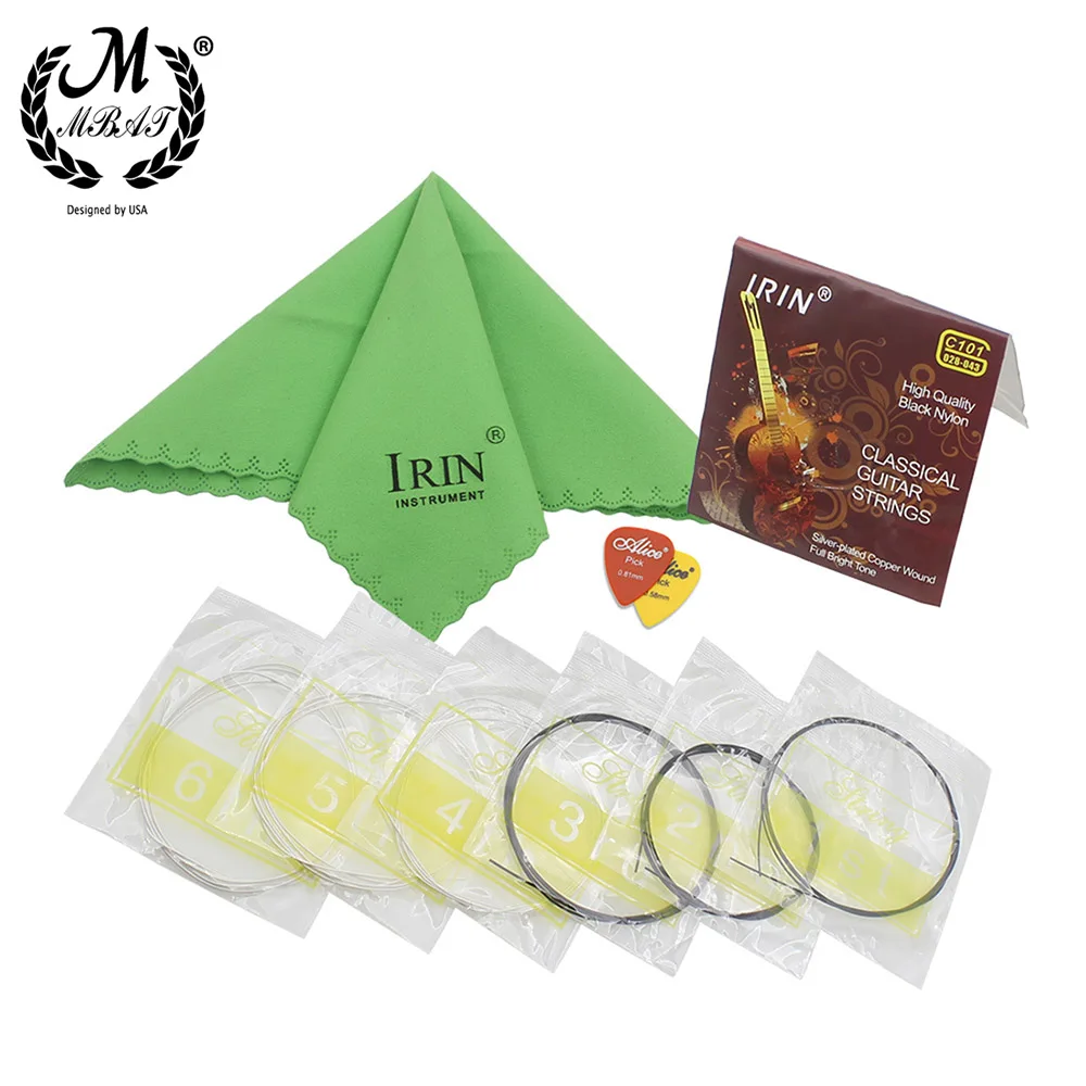 

M MBAT Classical Guitar Strings Guitar Pick Acoustic Picks Plectrum Microfiber Cleaning Cloth Musical Instrument Accessories