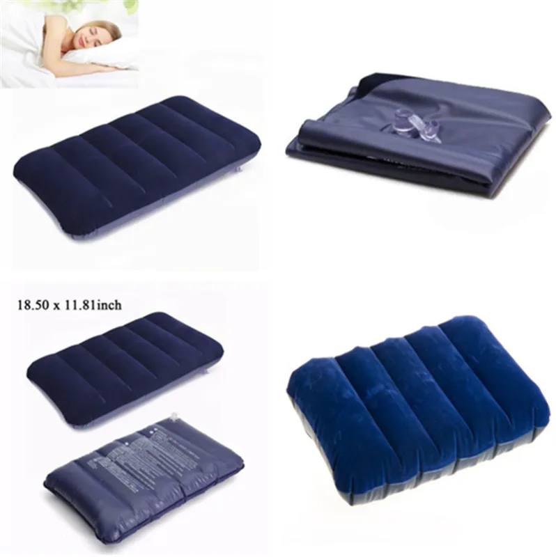 Foldable Pillow Outdoor Travel Sleep Air Inflatable Cushion Fr Break Rest | Дом и сад