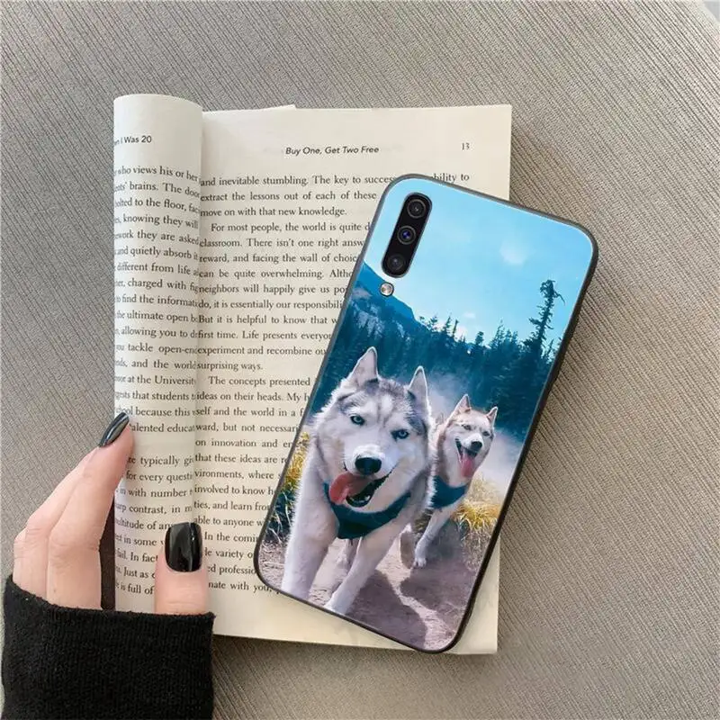 

husky cute funny dog animal Phone Case For Samsung galaxy S 9 10 20 A 10 21 30 31 40 50 51 71 s note 20 j 4 2018 plus
