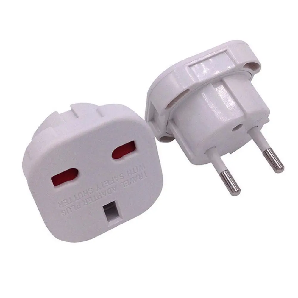 UK To EU Euro Europe European Travel Adaptor Plug 2 Pin Adapter CE Approved |