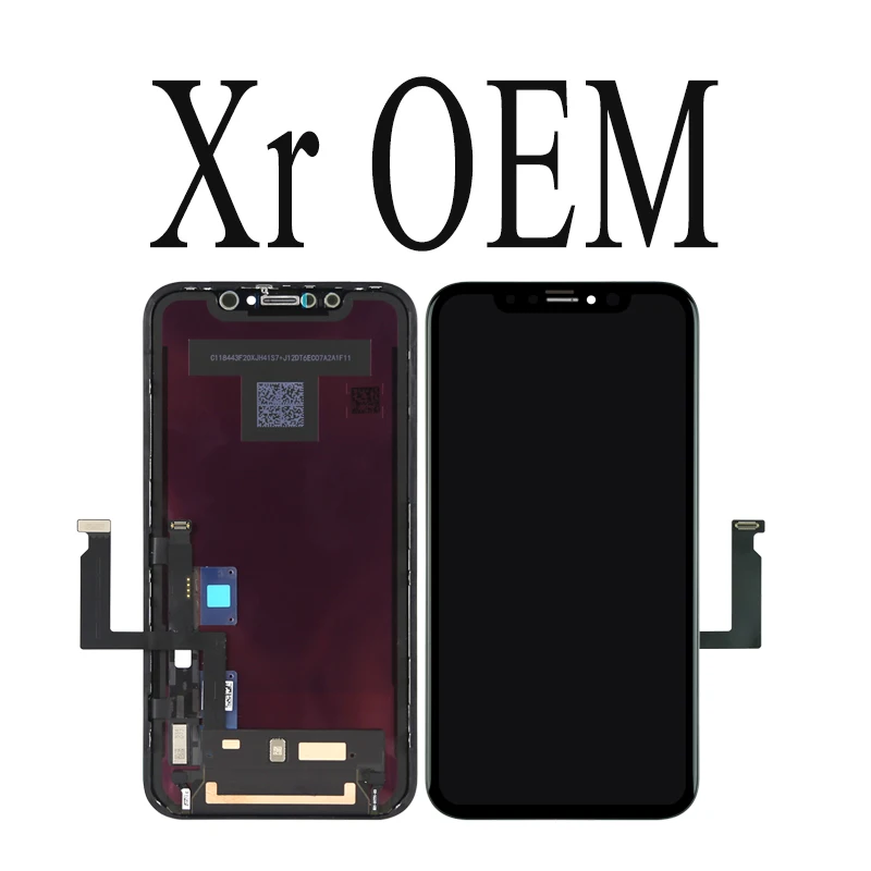 for XR OEM Класс для iPhone X S Max XR ЖК-дисплей для Tianma AMOLED OEM сенсорный экран с дигитайзером запасные части для сборки черный - Color: for XR OEM