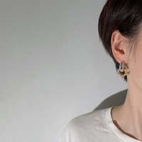 h1 designer chian double layers geometric earrings for women circle drop earring box fashion jewelry hot