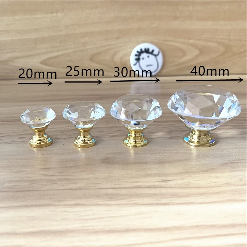 Ручка из кристаллов со стразами LCH 20 мм прозрачная ручка аппаратного шкафа для