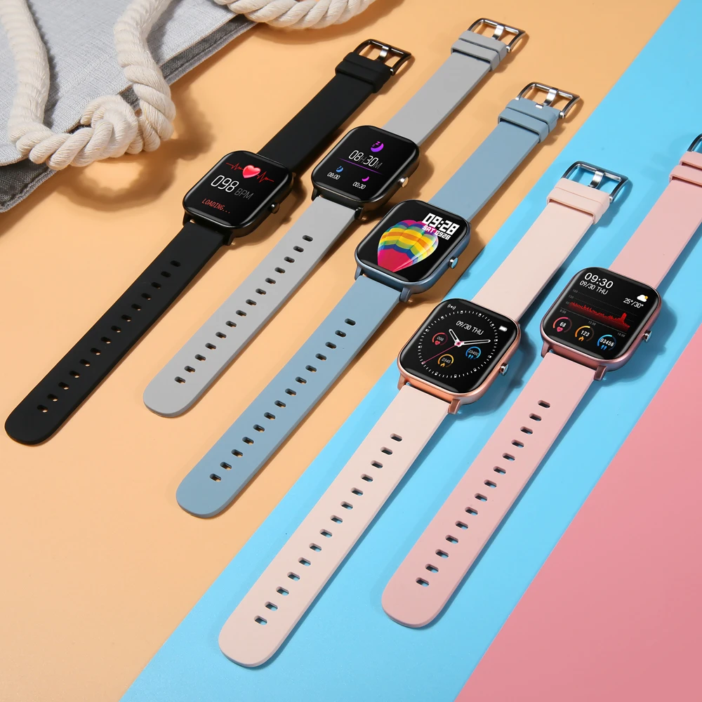 

P8 Smart Watch Wristband 1.4 Inch Full Touch Fitness Tracker Heart Rate Monitoring Sports smart bracelet for Apple Xiaomi