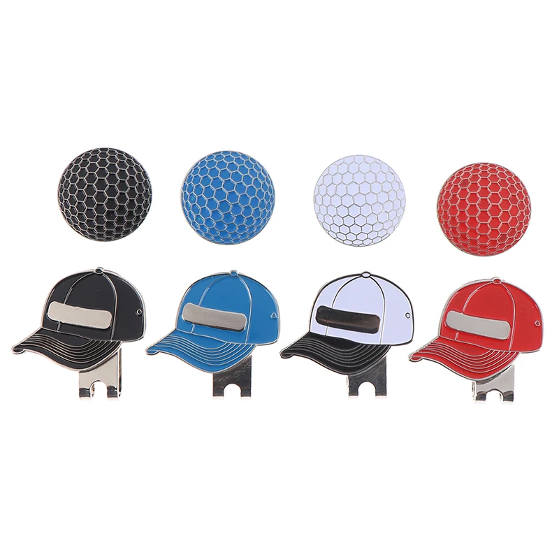 

1pc Golf Ball Mark With Golf Hat Clip Magnetic Outdoor Alloy Golf Marker Caps Sports Hat Accessories Drop Shipping 3.5*3cm