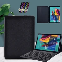 tablet case for samsung galaxy tab s5e t720t725 pu leather shockproof cover case wireless bluetooth keyboard free stylus