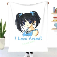 i love anime anime girl throw blanket 3d printed sofa bedroom decorative blanket children adult christmas gift