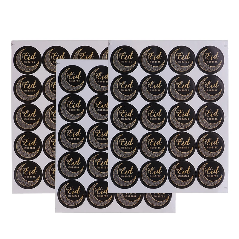 60 шт. ИД украшение Мубарак Бумага ручной работы Стикеры подарочная печать