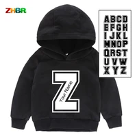 kids hoodie name design letters 2021 spring toddler baby clothing boy girl clothes cartoon sweatshirt design my name on a hoodie