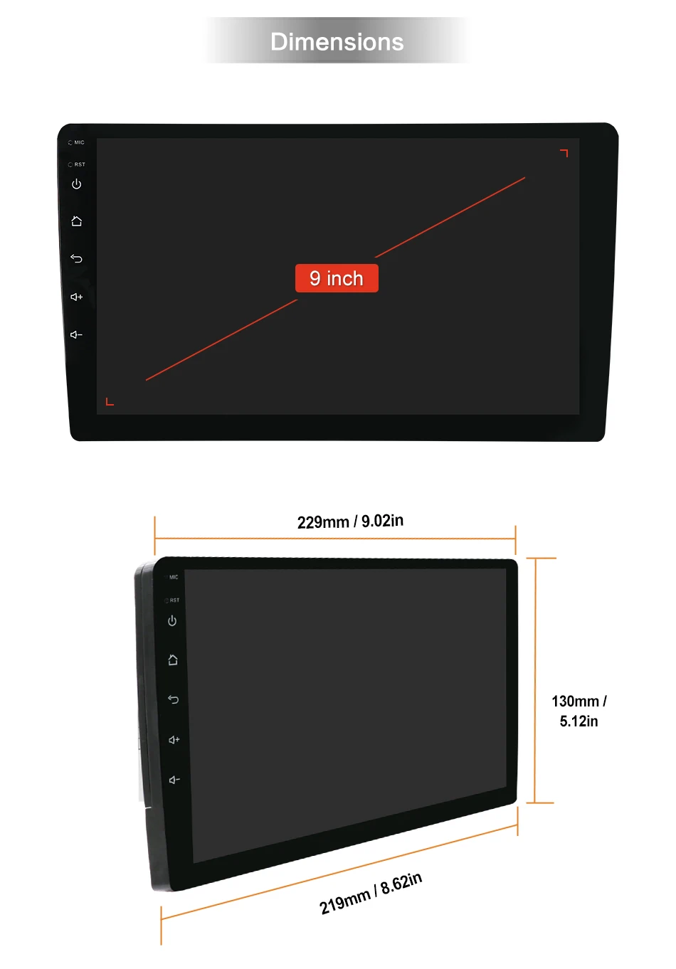 9 дюймов 2 DIN для Android 9,0 автомобильный стерео радио 8 Core 4+ 32G сенсорный экран 4G bluetooth FM AM RDS радио gps автомобильные мониторы