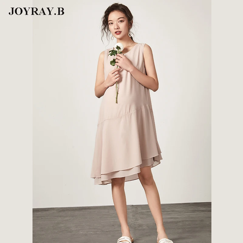 Летние платья без рукавов для беременных свободное платье большого размера