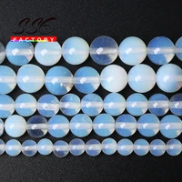 natural white opal beads opalite quartz round loose beads 15 strand 4 6 8 10 12mm for jewelry making diy bracelet accessories