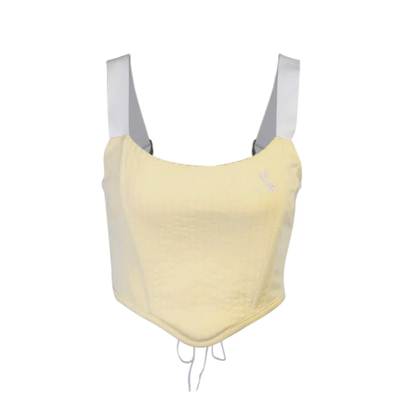 

WannaThis Green Sleeveless Sexy Rhombus Crop Tops for Women Lace up Backless Tank Top Slim Summer Cropped Top Streetwear Bandage