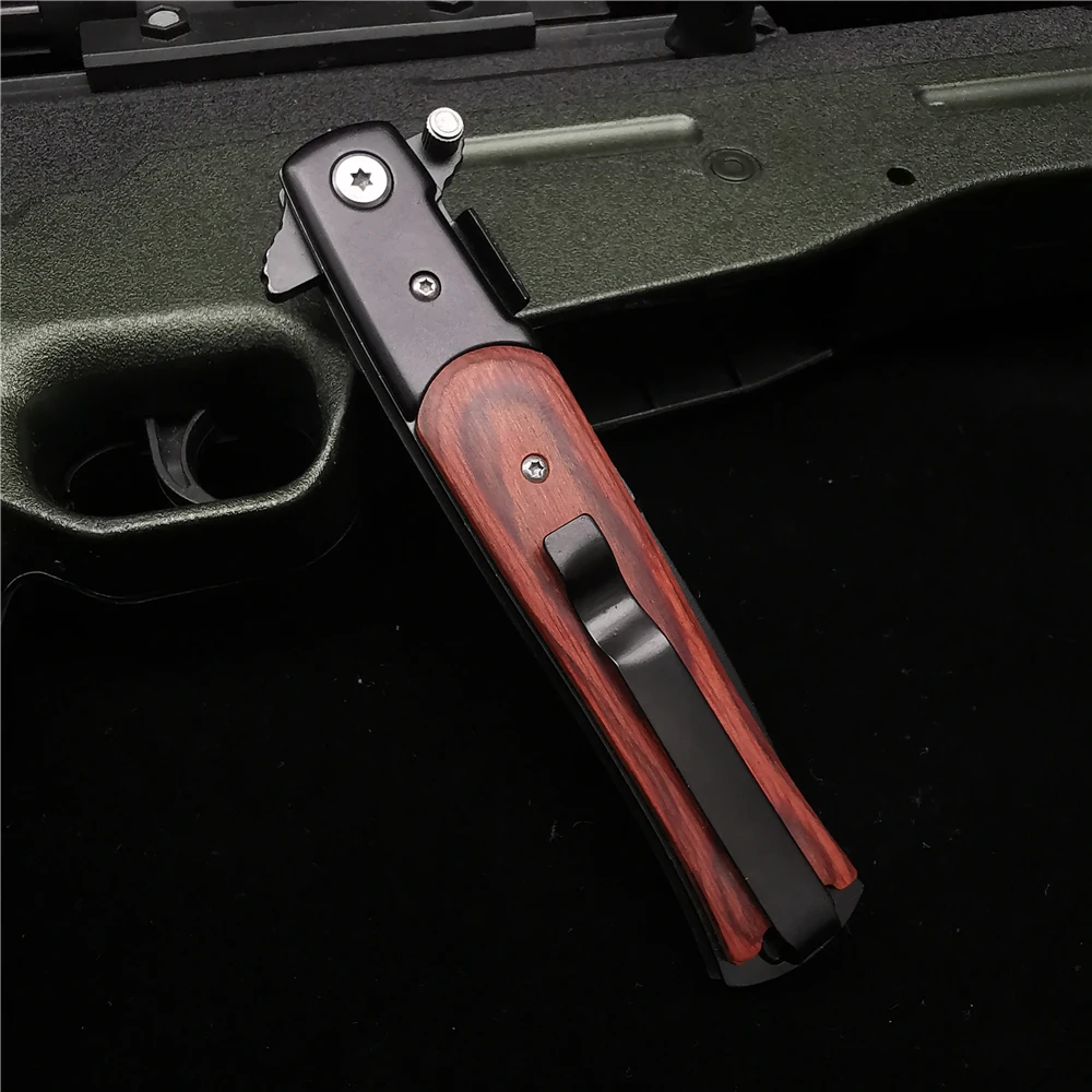 Складной нож карманный Клинок с деревянной рукояткой из стали 8cr15mov 23 см (8 9 дюйма)