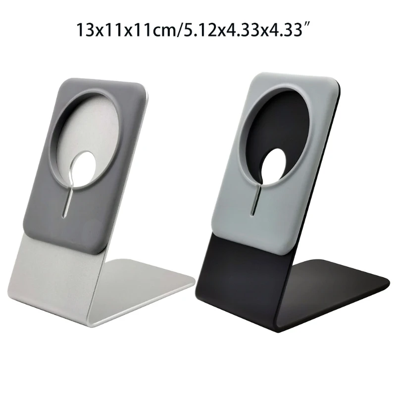 

Magnetic Charging Holder for Mag-Safe Fast Charging USB Port Stand of Cell Phones Handsfree Portable Silver/Black R7UC