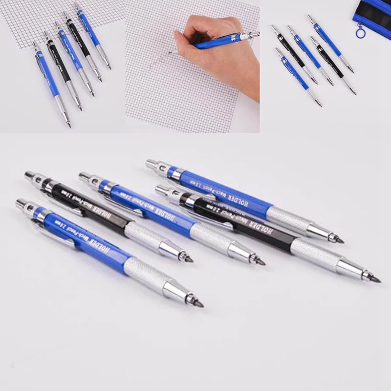 

2.0mm Lead Holder Mechanical Pencil Stationery Random Colors Plastic And Metal Lead Holder Mechanical Draft Pencil Drawing