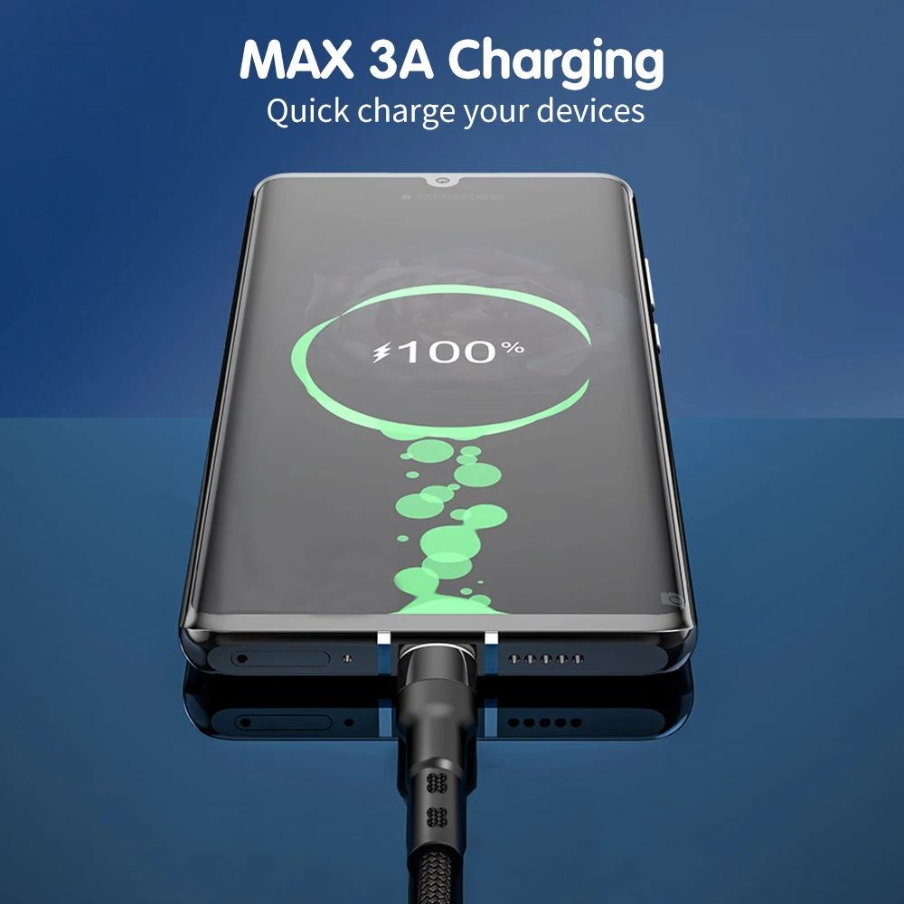 FONKEN Тип USB C Type кабель 60 Вт PD Зарядное устройство 1м 2м Dual Быстрая зарядка для